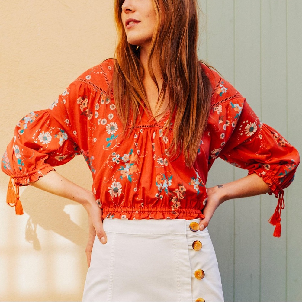 Worlds Away Peasant Top from Free People